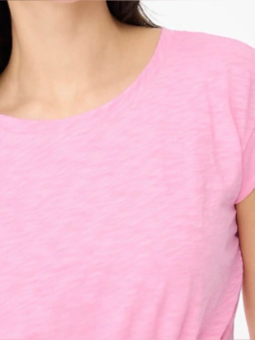 J.Crew Pink T-Shirt with Bow Tie Dress size M
